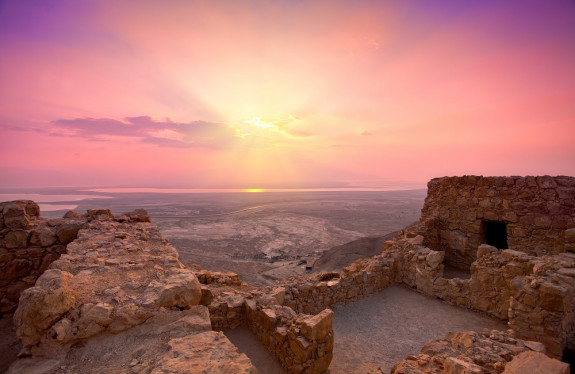 Изображение к Крепость Масада и Мертвое море